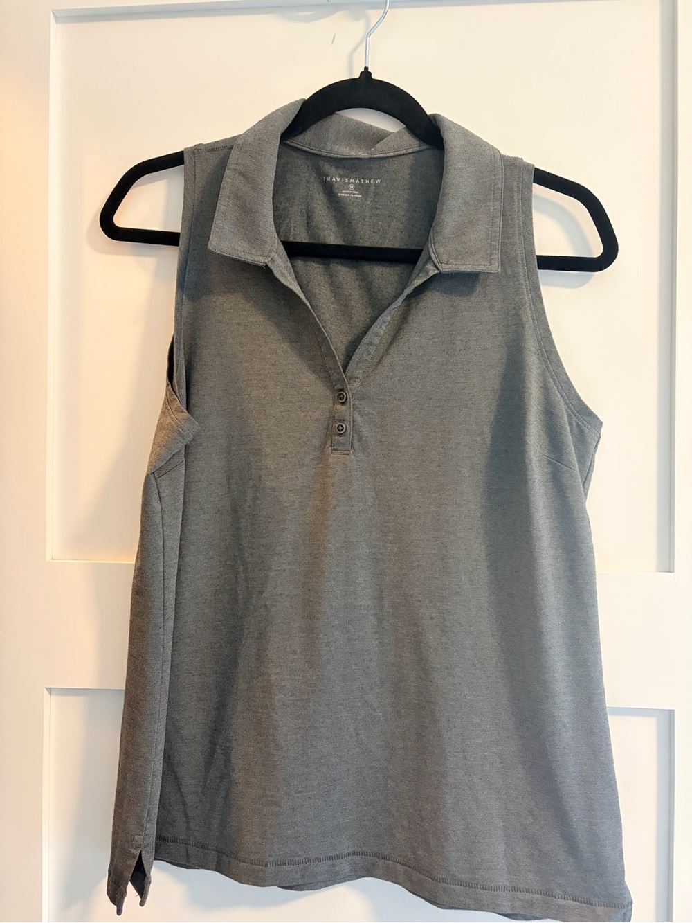Travis Mathew Sleeveless Polo Tank - Gray